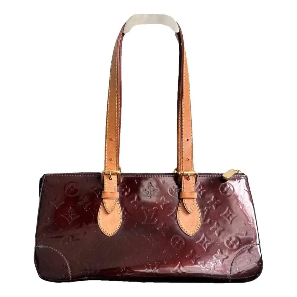 LOUIS VUITTON Rosewood Ave Monogram Vernis Amarante Handbag/comes w LV dust bag